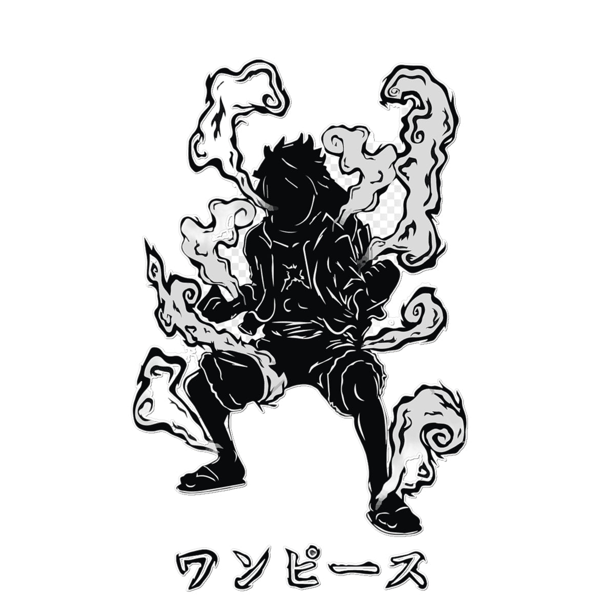 One Piece Luffy Gear 2 Silhouette Temporary Tattoo Tattoos Prodigi 3"x4"  