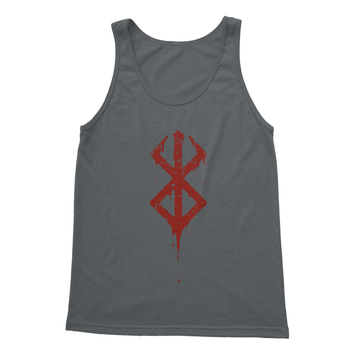 Red Blood Brand of Sacrifice - Berserk Softstyle Tank Top Apparel Prodigi S Charcoal 