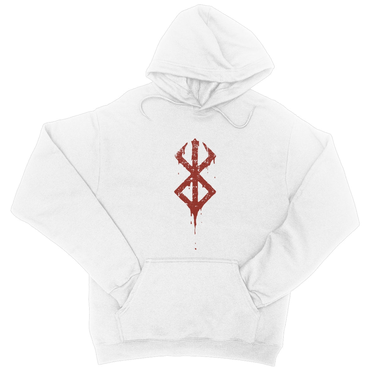 Red Blood Brand of Sacrifice - Berserk College Hoodie Apparel Prodigi XS Arctic White 