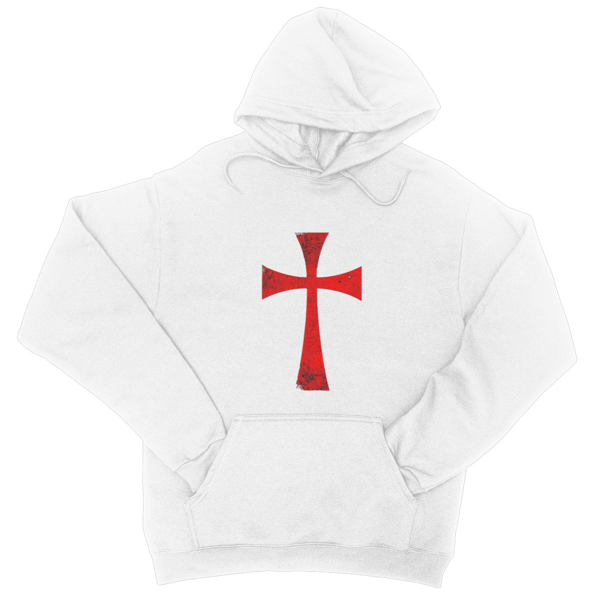 Christ Crusader Cross College Hoodie Apparel Prodigi XS Arctic White