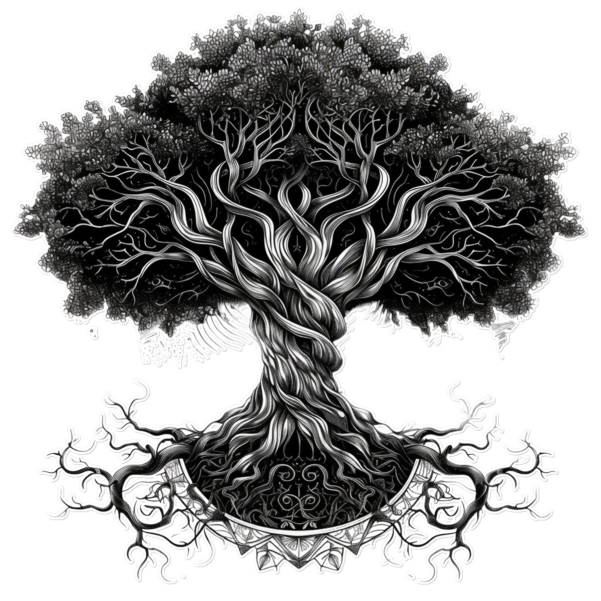 The Sacred Tree Temporary Tattoo Tattoos Prodigi 8"x8"  