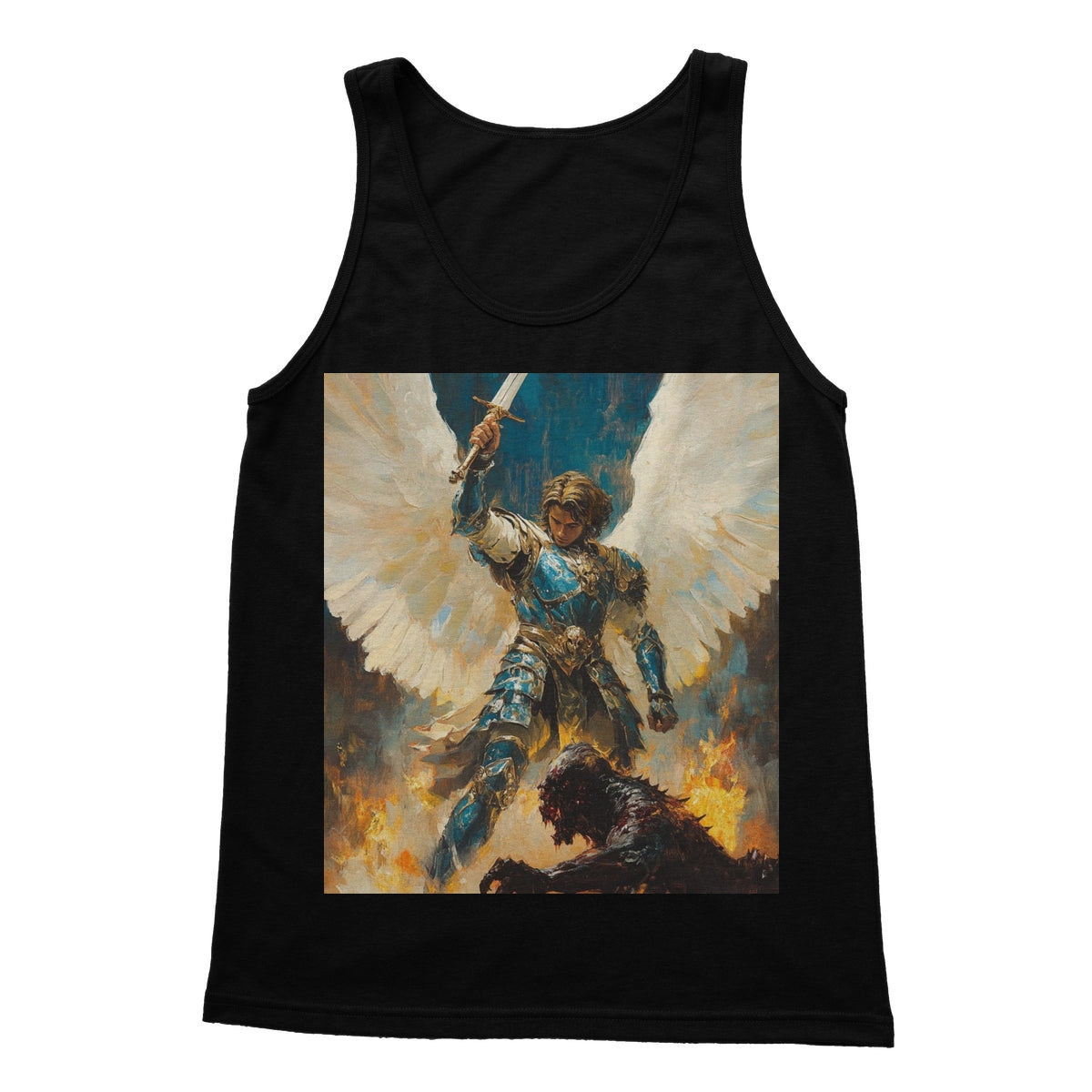 Angelic Defender Softstyle Tank Top Apparel Prodigi S Black