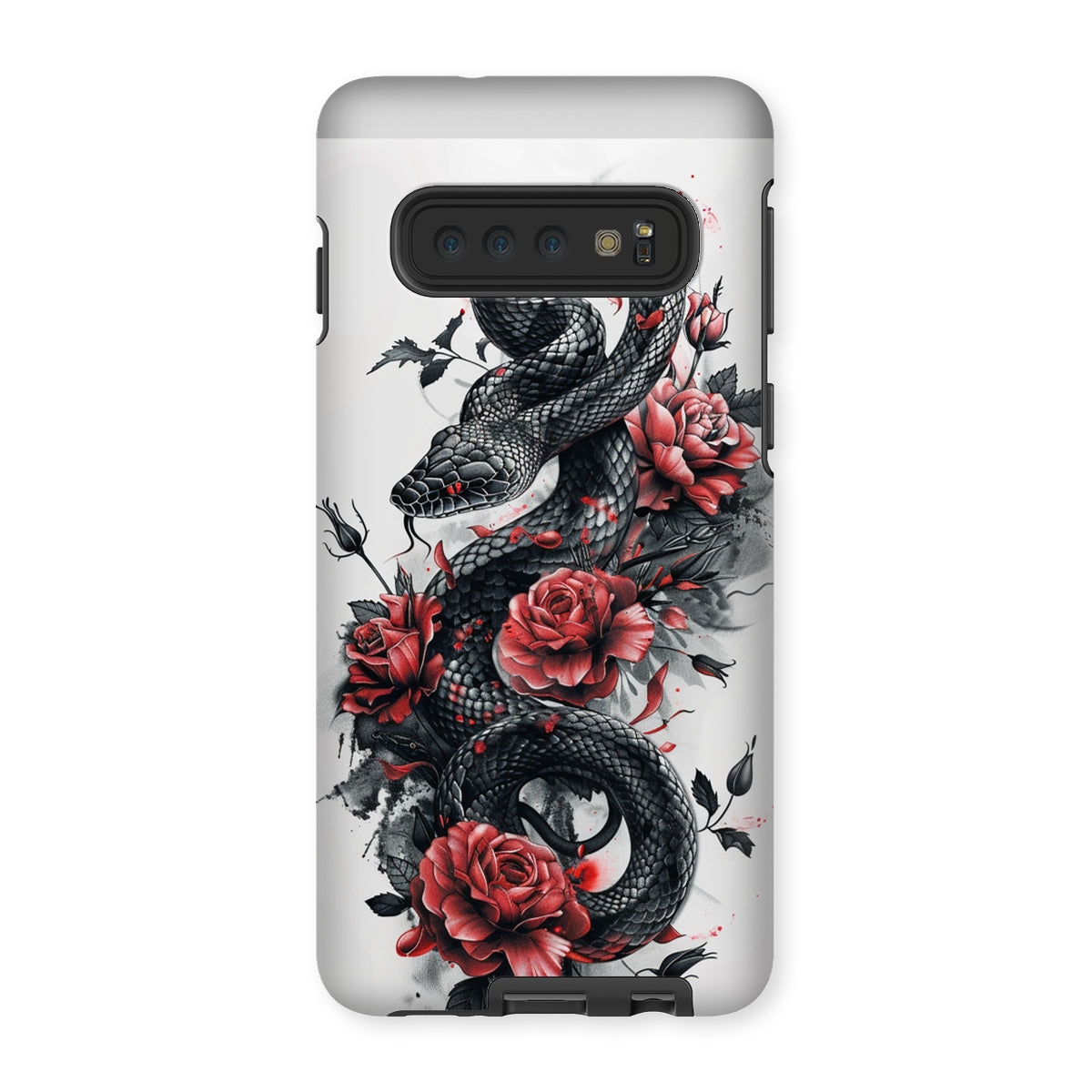 Snake & Roses  Tough Phone Case Phone & Tablet Cases Prodigi Samsung Galaxy S10 Gloss 