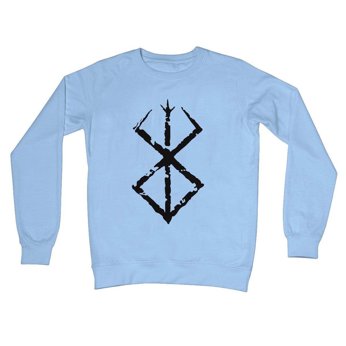 Black Berserk Brand of Sacrifice Crew Neck Sweatshirt Apparel Prodigi S Sky Blue 