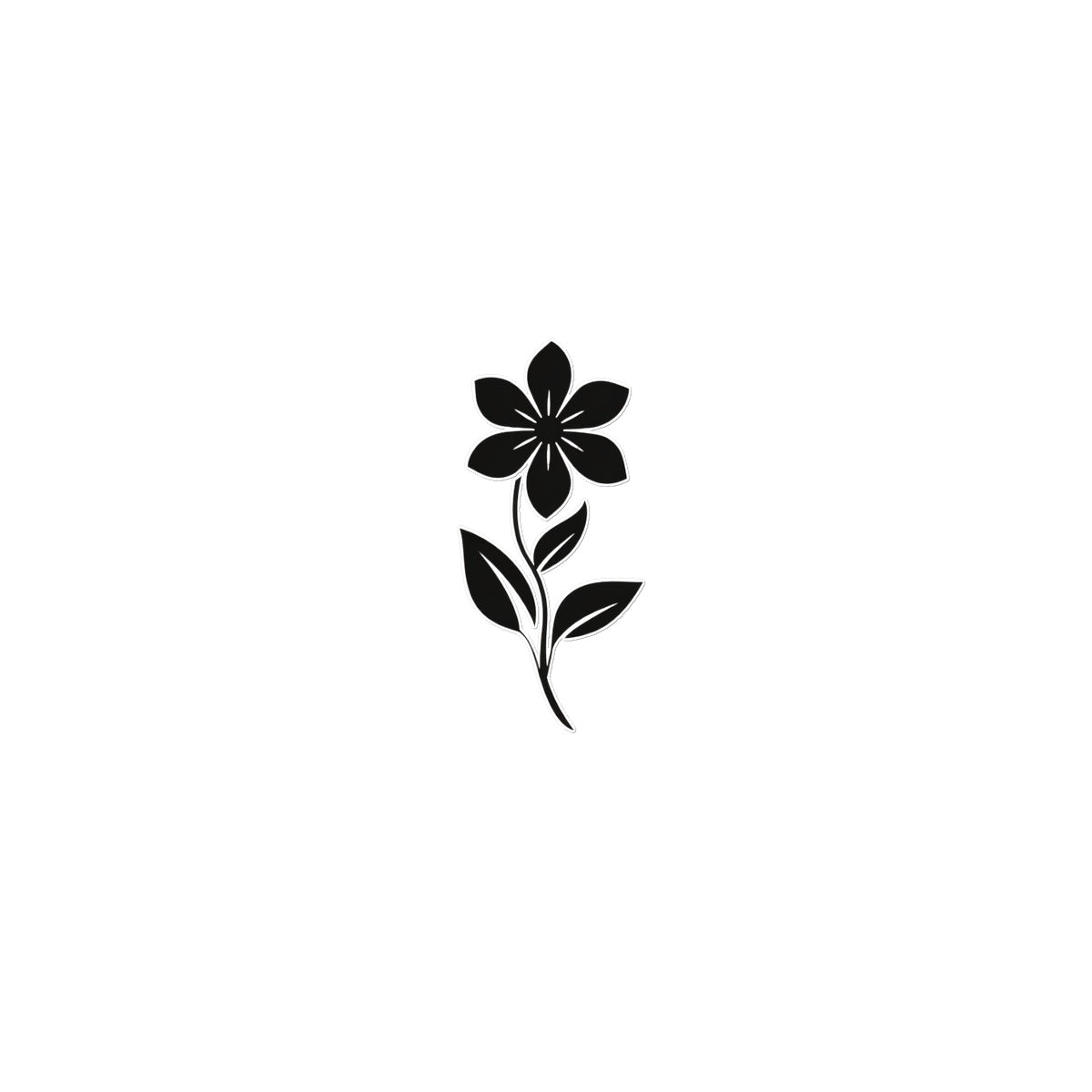 Small Flower Temporary Tattoo Tattoos Prodigi 4"x6"  