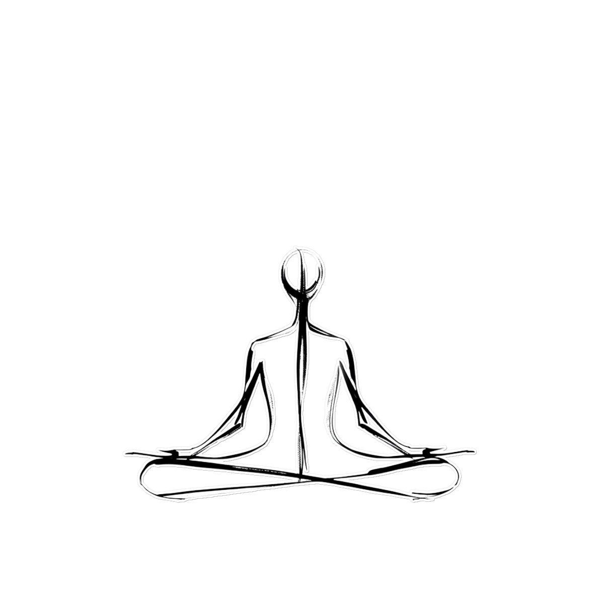 Yoga Meditation Pose Temporary Tattoo Tattoos Prodigi 12"x12"  