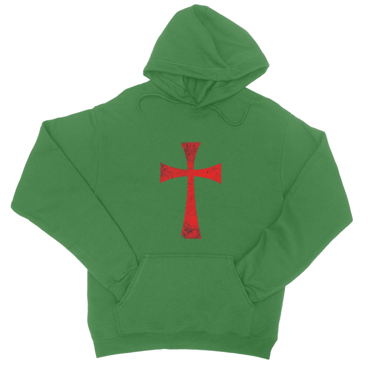 Christ Crusader Cross College Hoodie Apparel Prodigi XS Kelly Green