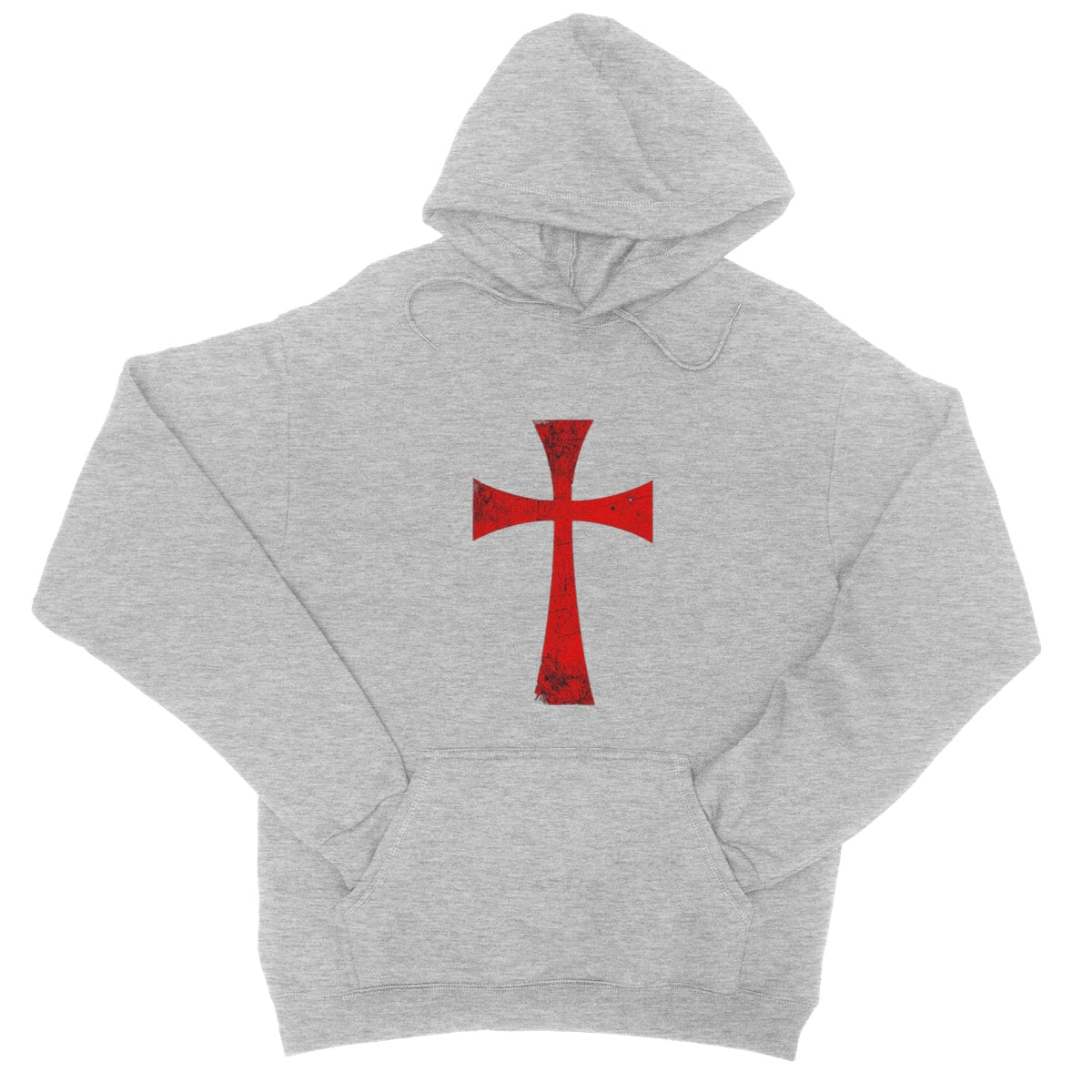 Christ Crusader Cross College Hoodie Apparel Prodigi XS Heather Grey