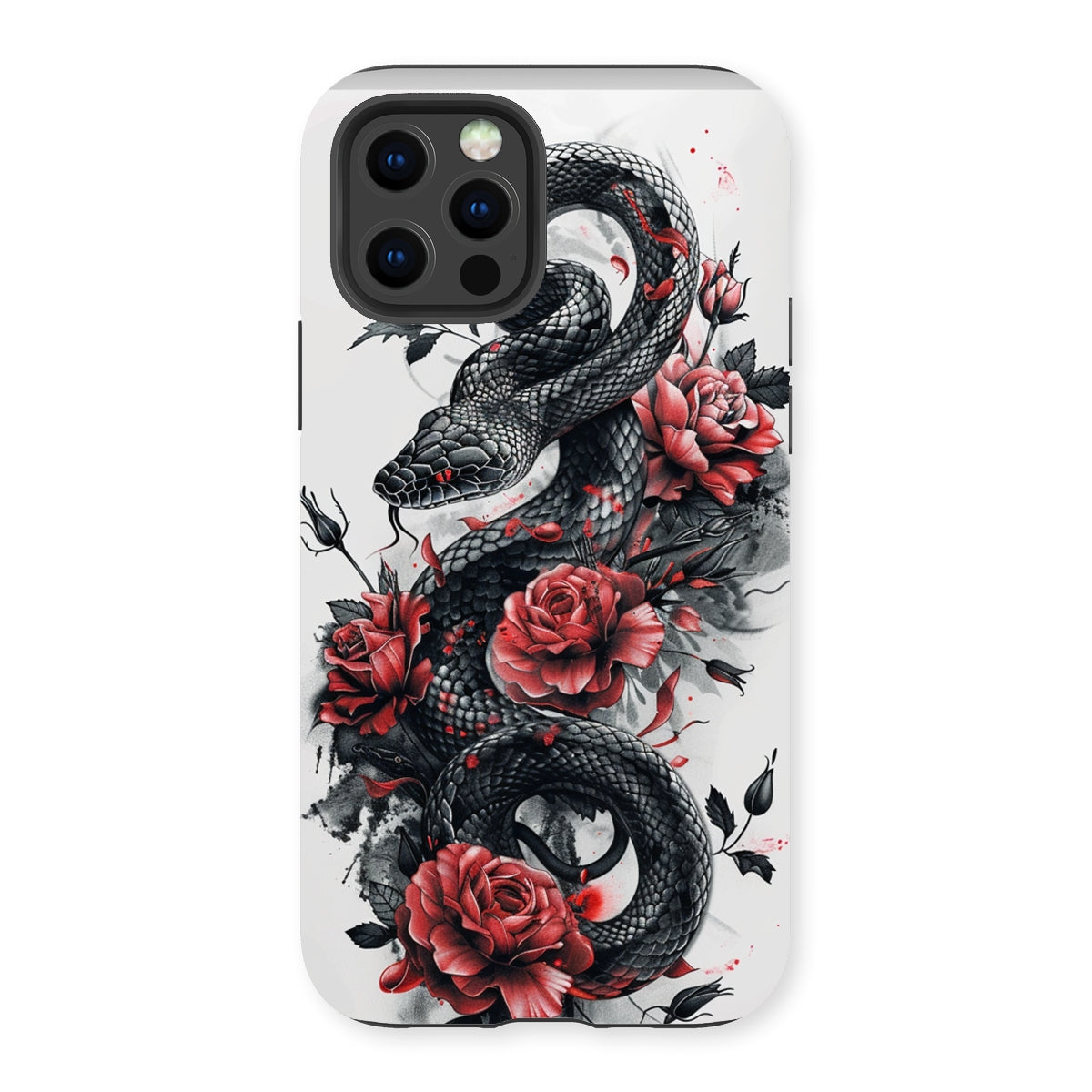 Snake & Roses  Tough Phone Case Phone & Tablet Cases Prodigi iPhone 13 Pro Gloss 