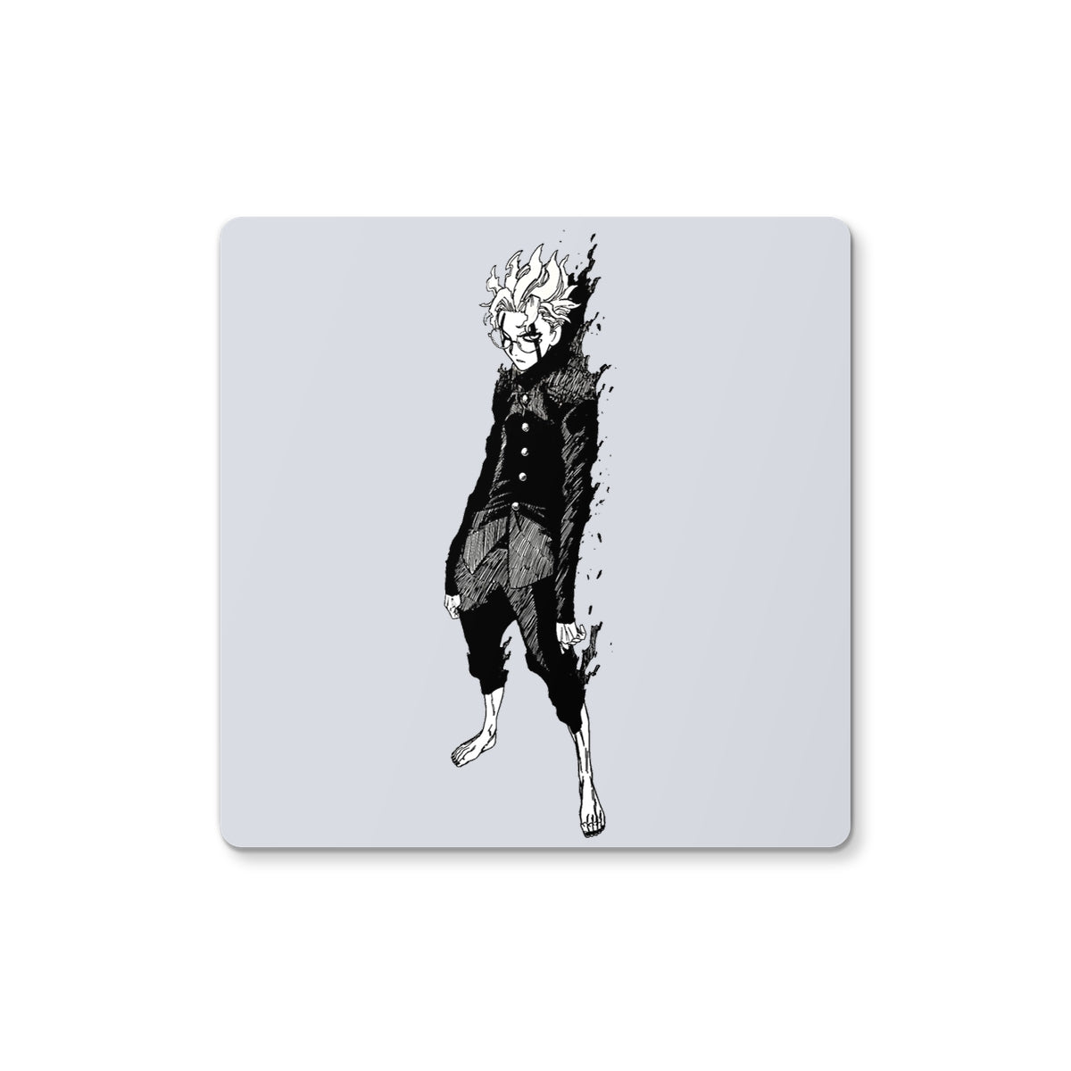 Dandadan: Turbo Granny Transformation Black & White Coaster Homeware Prodigi Single Coaster