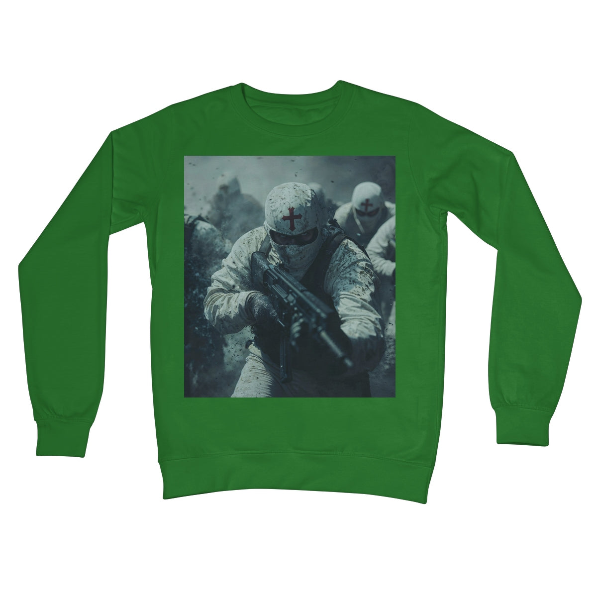 GODS Super Soldiers Crew Neck Sweatshirt Apparel Prodigi S Kelly Green