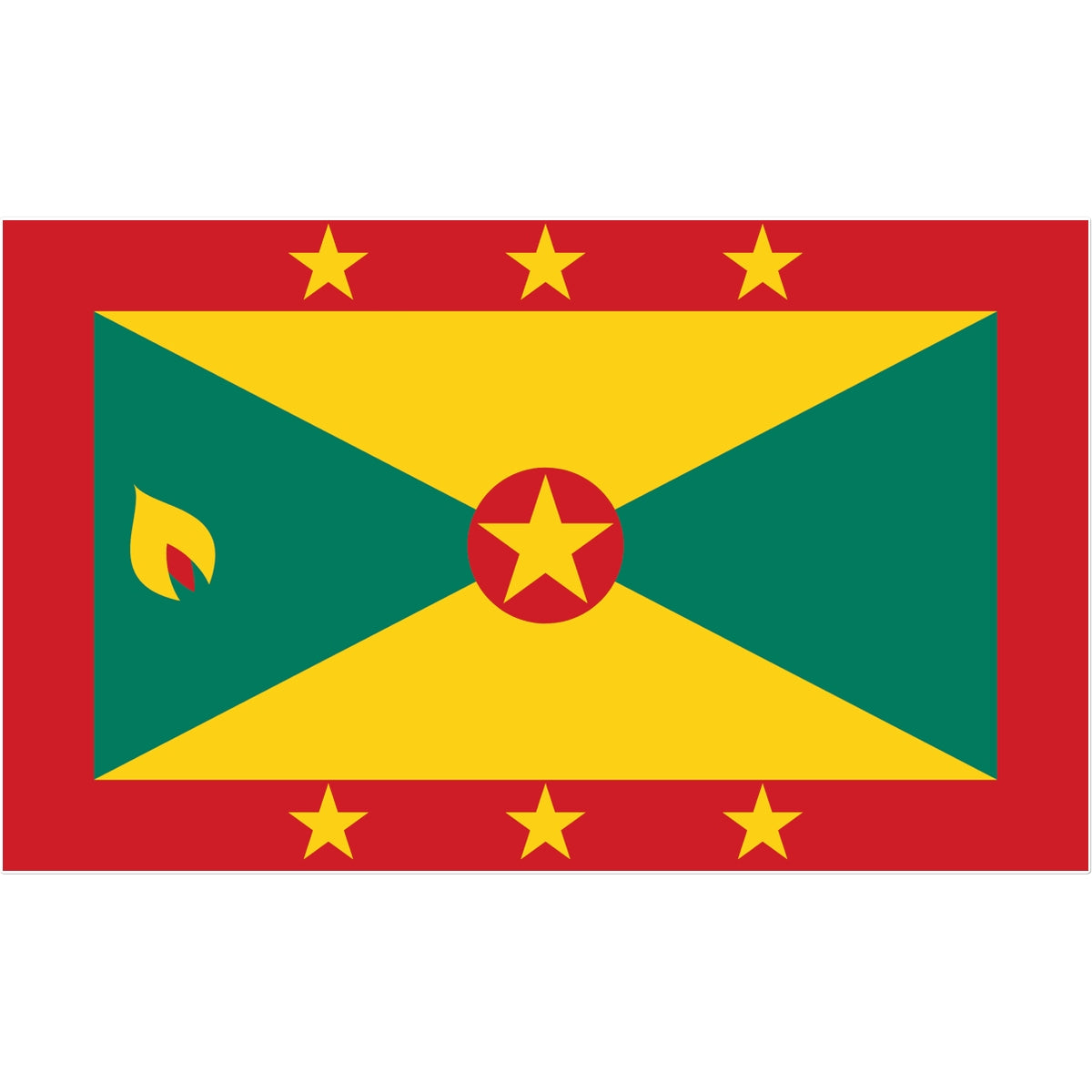 Grenada Flag Tattoo (Temporary) Tattoos Prodigi 12"x12"  