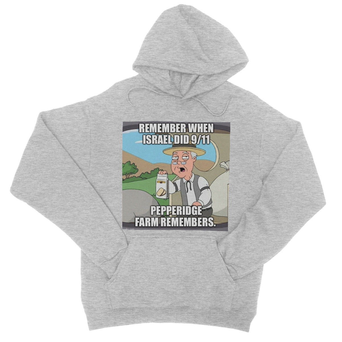 Israel did 9/11 College Hoodie Apparel Prodigi XS Heather Grey