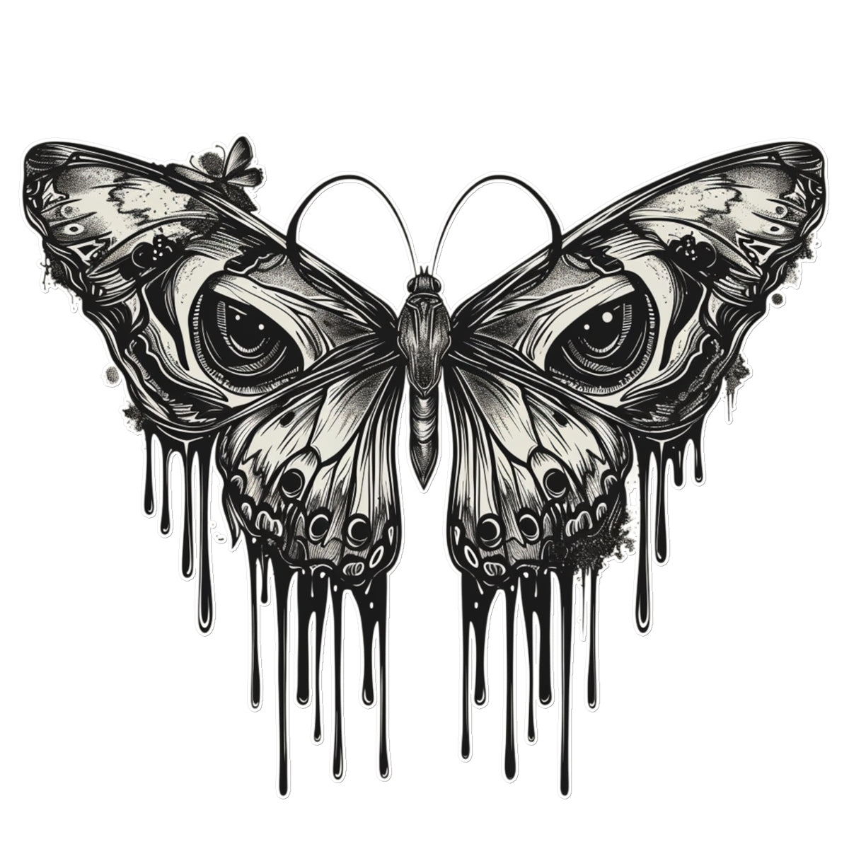 Rorschach Butterfly Tattoo (Temporary) Tattoos Prodigi 12"x12"  