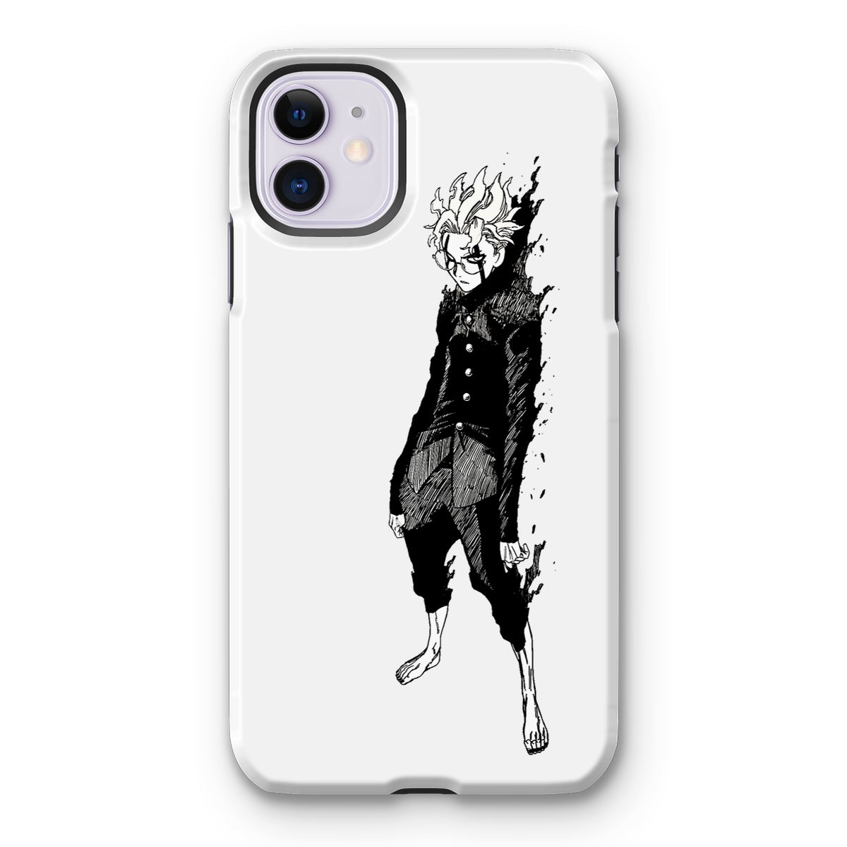 Dandadan: Turbo Granny Transformation Black & White Tough Phone Case Phone & Tablet Cases Prodigi iPhone 11 Gloss