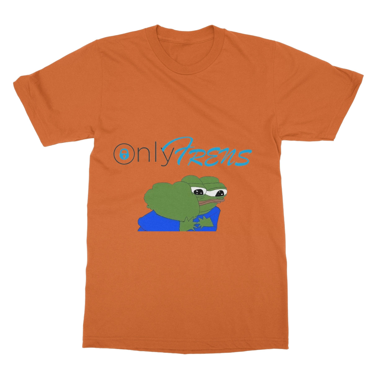 ONLY FRENS - GM PEPE FROG  Softstyle T-Shirt