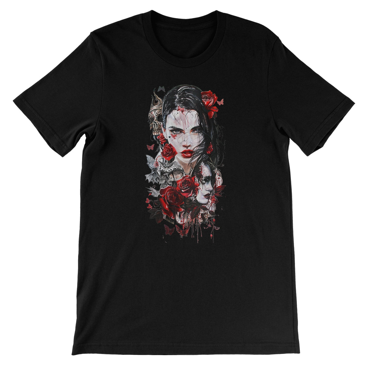 Lady of the Dead - Dia de los muertos - Halloween Unisex Short Sleeve T-Shirt Apparel Prodigi S Black 