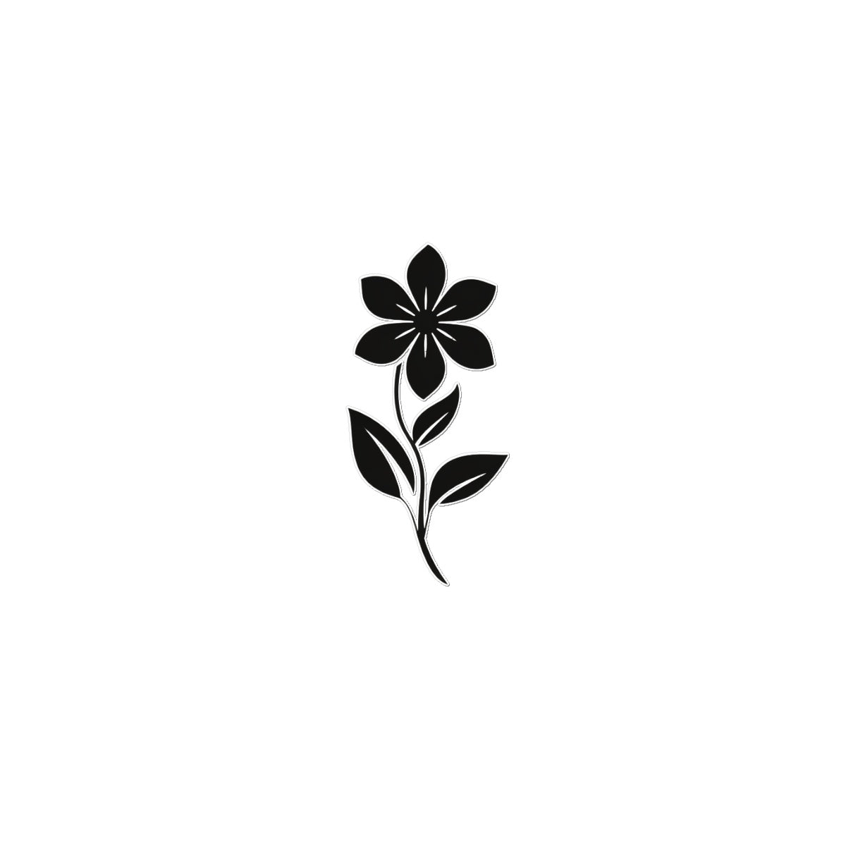 Small Flower Temporary Tattoo Tattoos Prodigi 3"x4"  