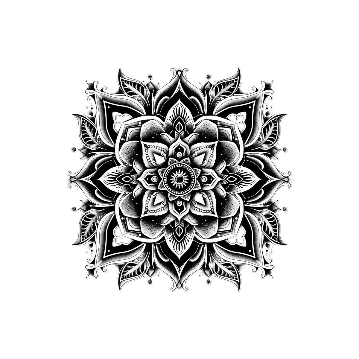 Symmetrical Pattern 5 Temporary Tattoo Tattoos Prodigi 4"x6"  