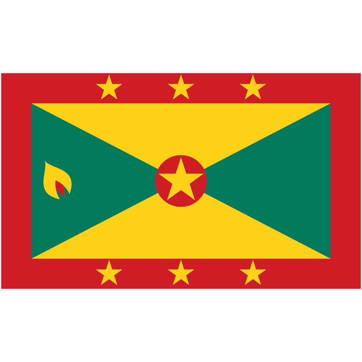 Grenada Flag Tattoo (Temporary) Tattoos Prodigi 8"x8"  