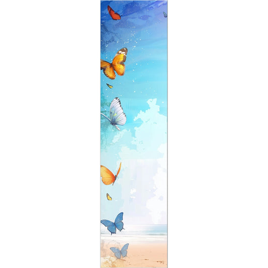 Sandy Beach Vertical Art Strip Butterfly Tattoo (Temporary) Tattoos Prodigi 2"x3"  