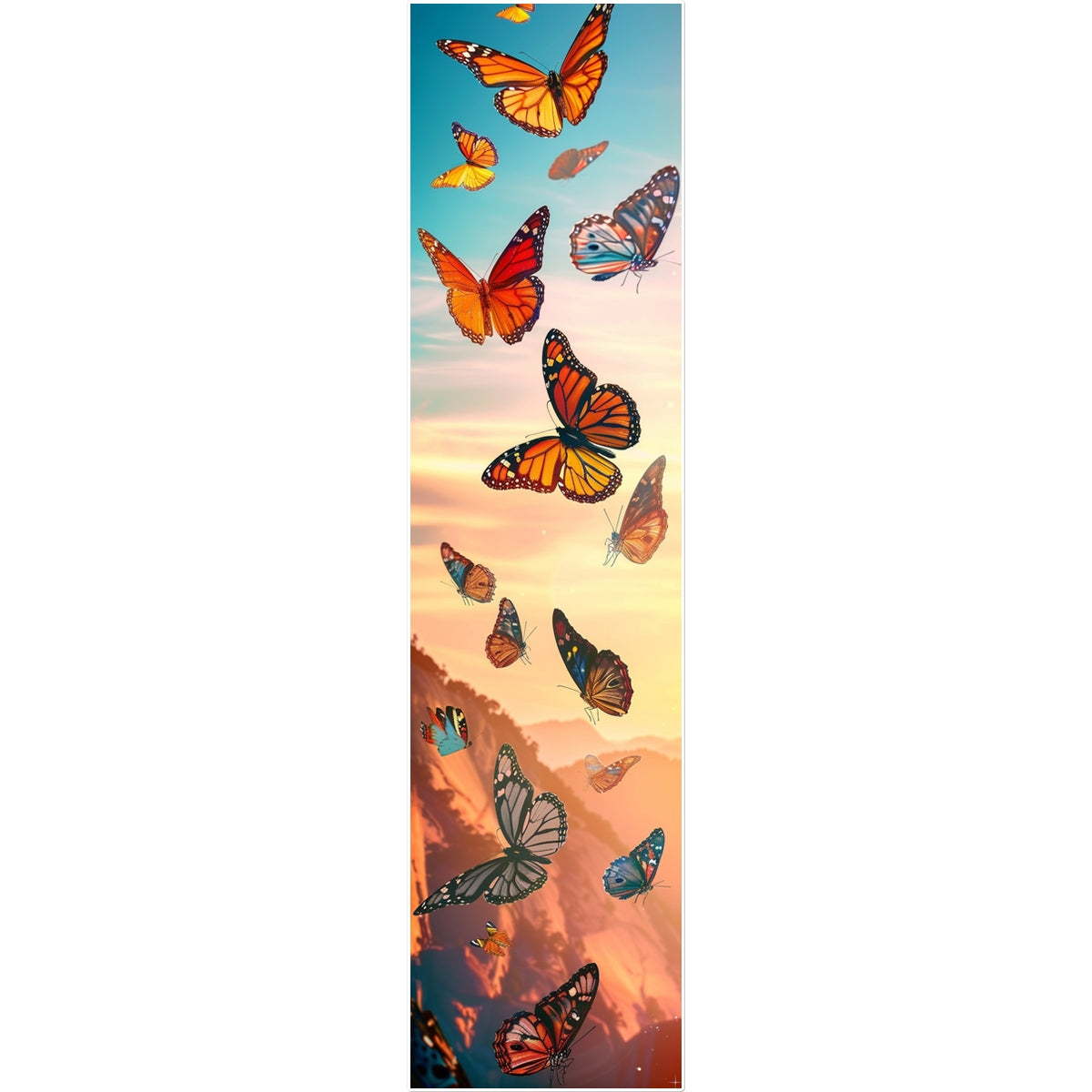 Playing at Sunset Vertical Art Strip Butterfly Tattoo (Temporary) Tattoos Prodigi 8"x8"  