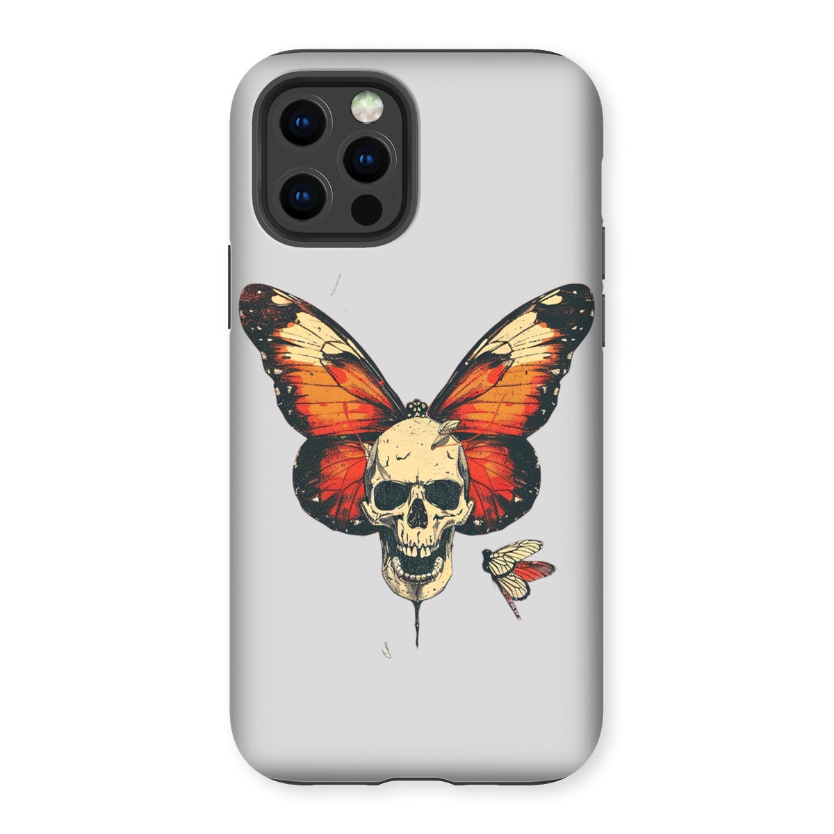 Butterfly With Skeleton Face Tough Phone Case Phone & Tablet Cases Prodigi iPhone 12 Pro Gloss 