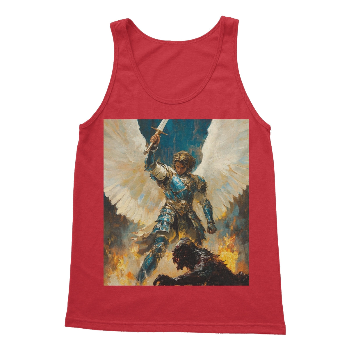 Angelic Defender Softstyle Tank Top Apparel Prodigi S Red