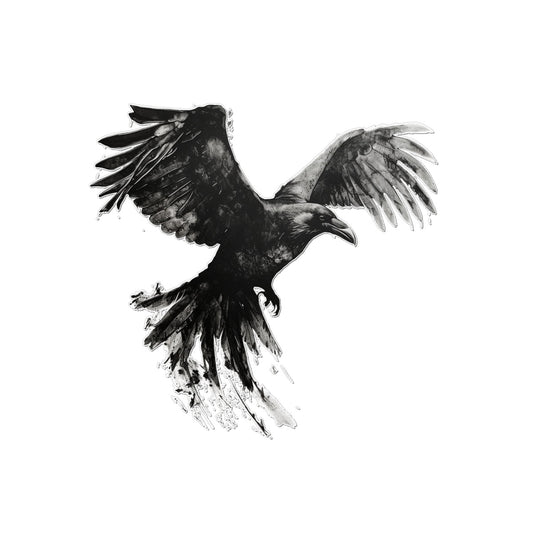 Oil Painted Raven Temporary Tattoo Tattoos Prodigi 2"x3"  