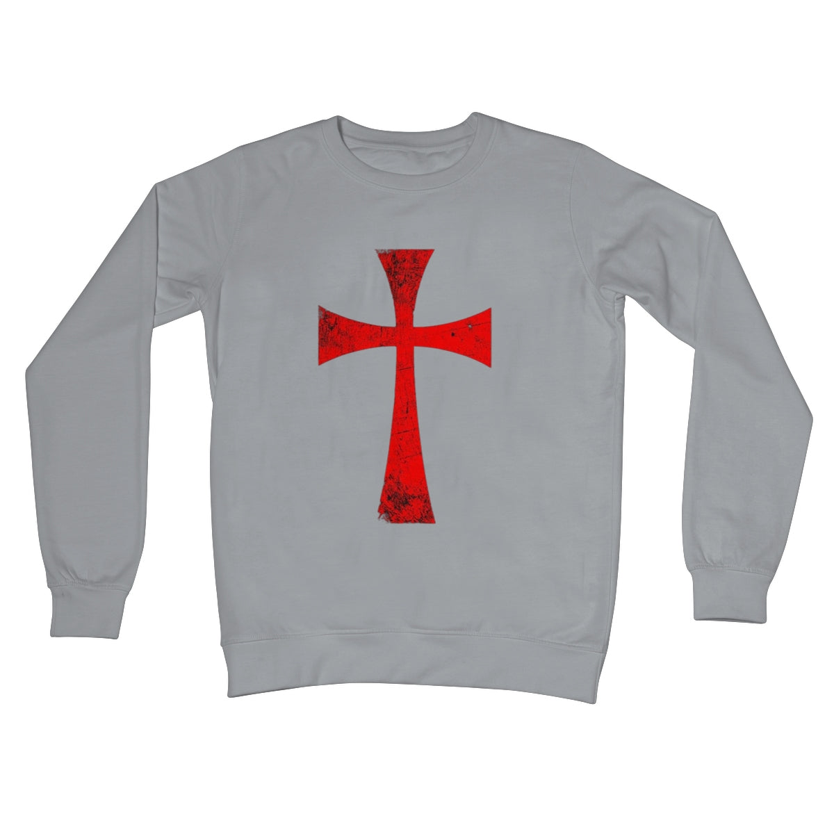 Christ Crusader Cross Crew Neck Sweatshirt Apparel Prodigi