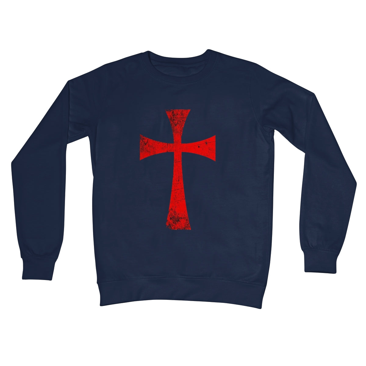 Christ Crusader Cross Crew Neck Sweatshirt Apparel Prodigi S Oxford Navy