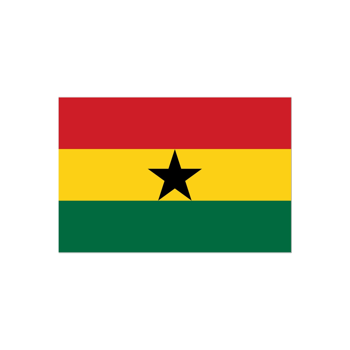 Ghana Flag Tattoo (Temporary) Tattoos Prodigi 2"x3"  