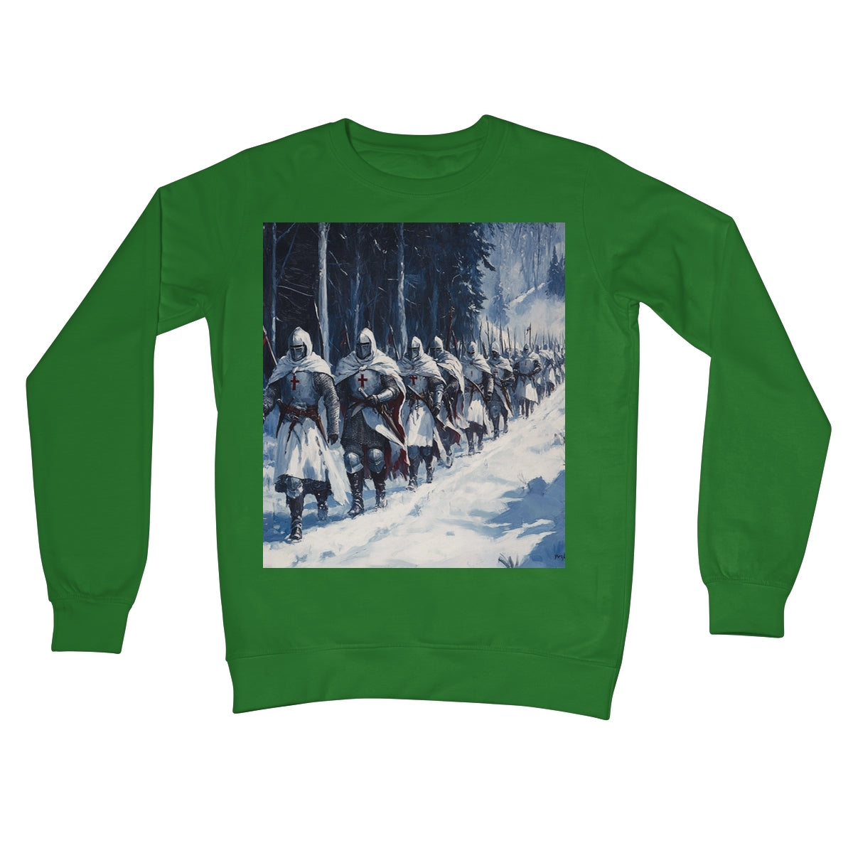 The Crusades 2.0 - V2 Crew Neck Sweatshirt Apparel Prodigi S Kelly Green