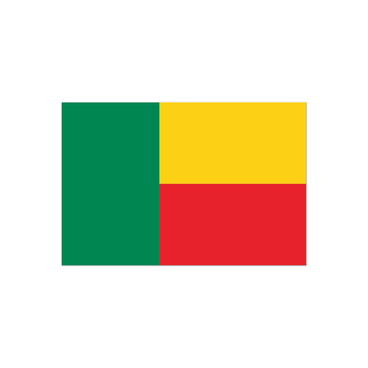 Benin Flag Tattoo (Temporary) Tattoos Prodigi 2"x3"  