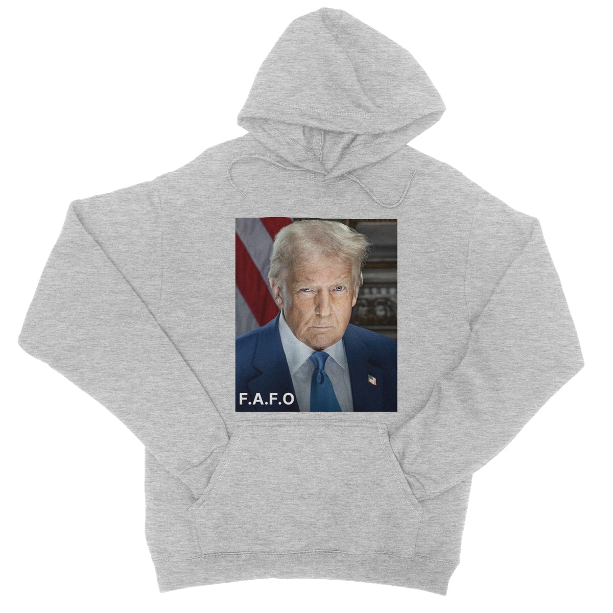 DONALD TRUMP - FAFO College Hoodie Apparel Prodigi XS Heather Grey