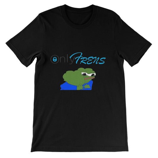 ONLY FRENS - GM PEPE FROG Unisex Short Sleeve T-Shirt Apparel Prodigi S Black