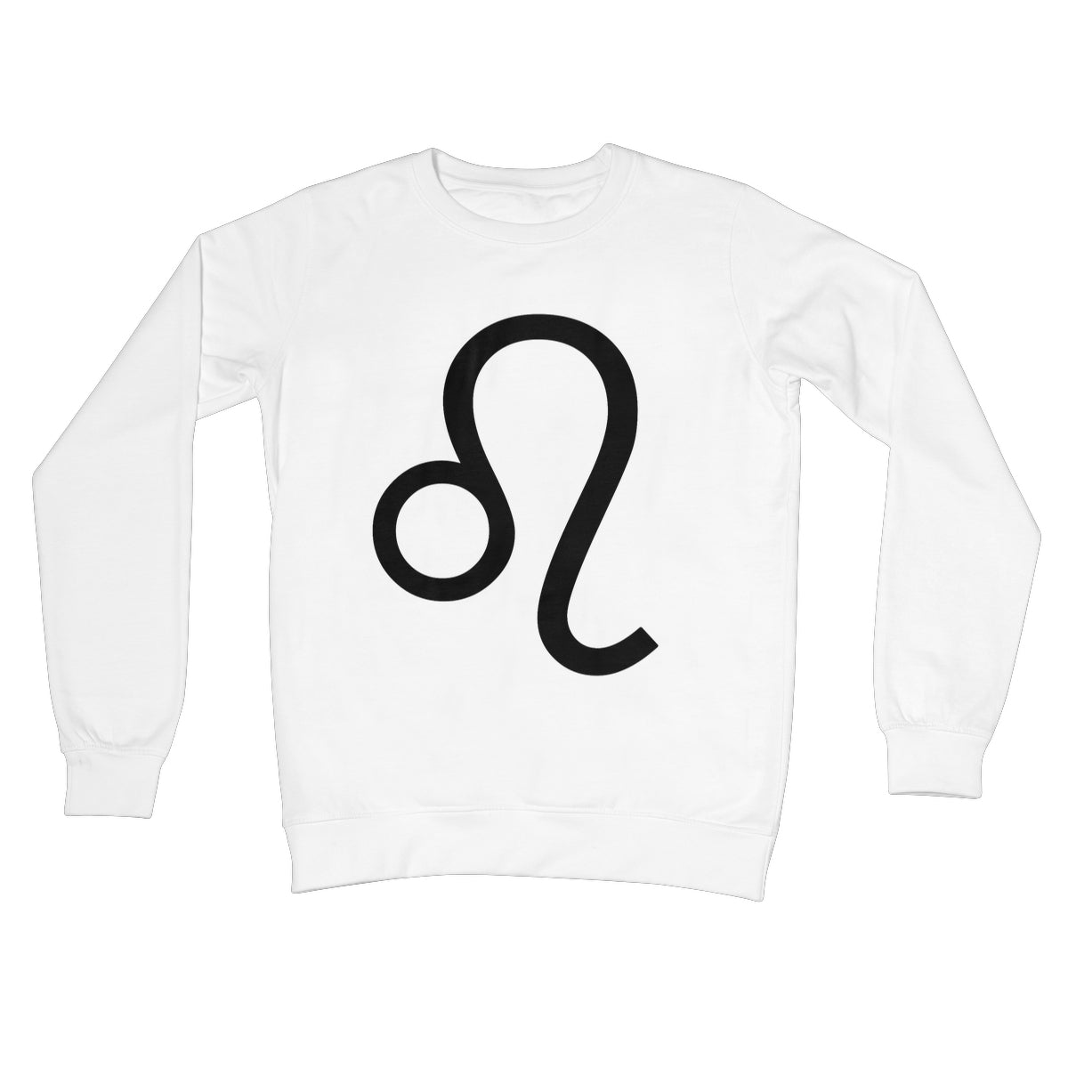 Leo Zodiac Sign Crew Neck Sweatshirt Apparel Prodigi S Arctic White 