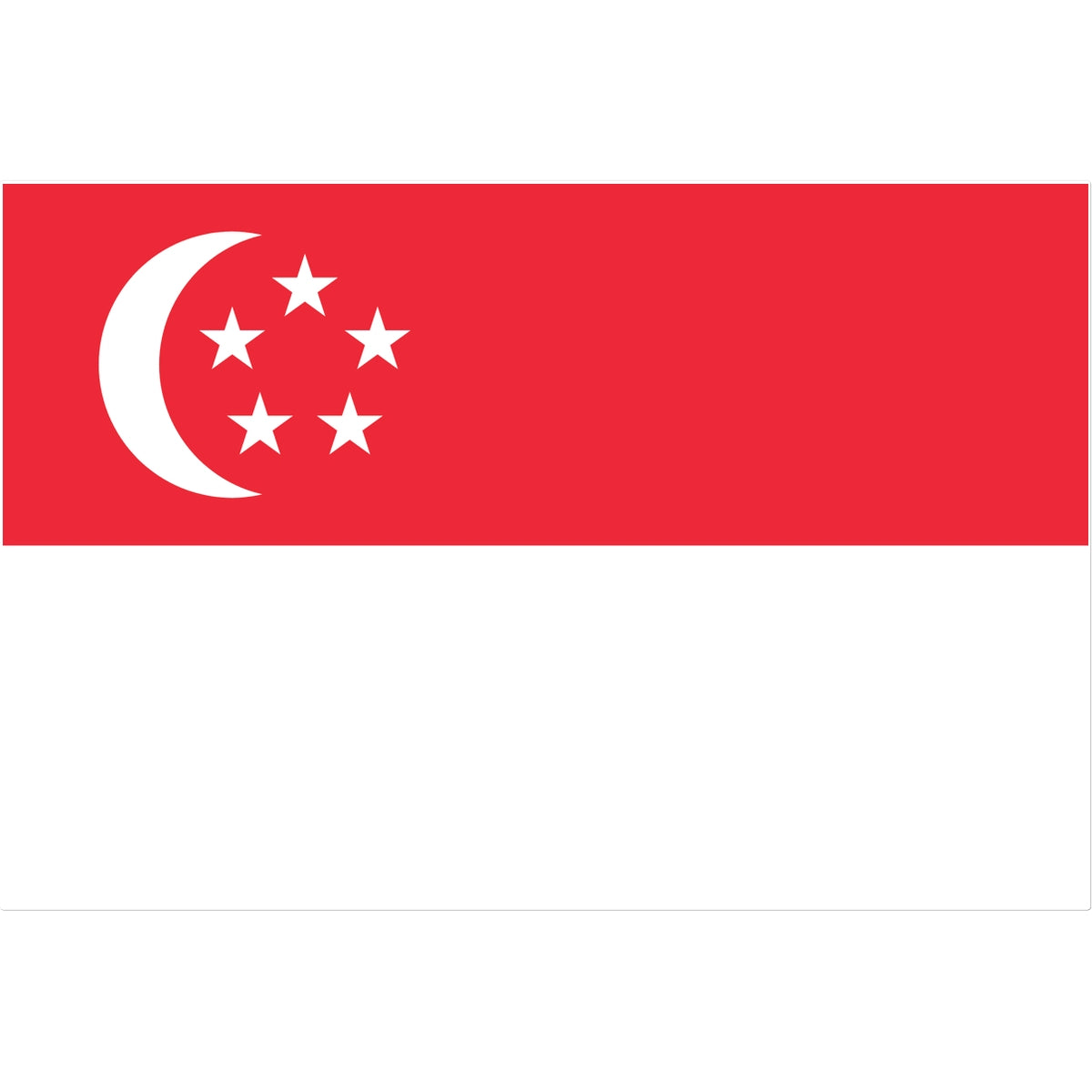 Singapore Flag Tattoo (Temporary) Tattoos Prodigi 12"x12"  