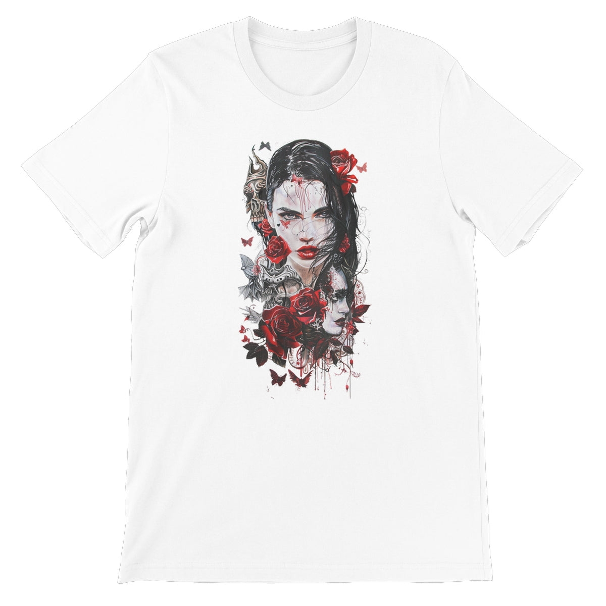 Lady of the Dead - Dia de los muertos - Halloween Unisex Short Sleeve T-Shirt Apparel Prodigi S White 