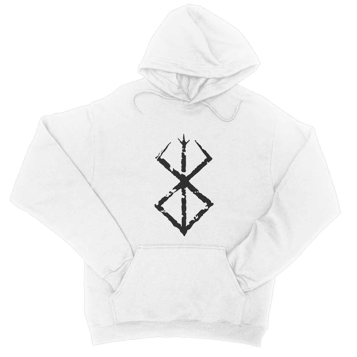 Black Berserk Brand of Sacrifice College Hoodie Apparel Prodigi XS Arctic White 