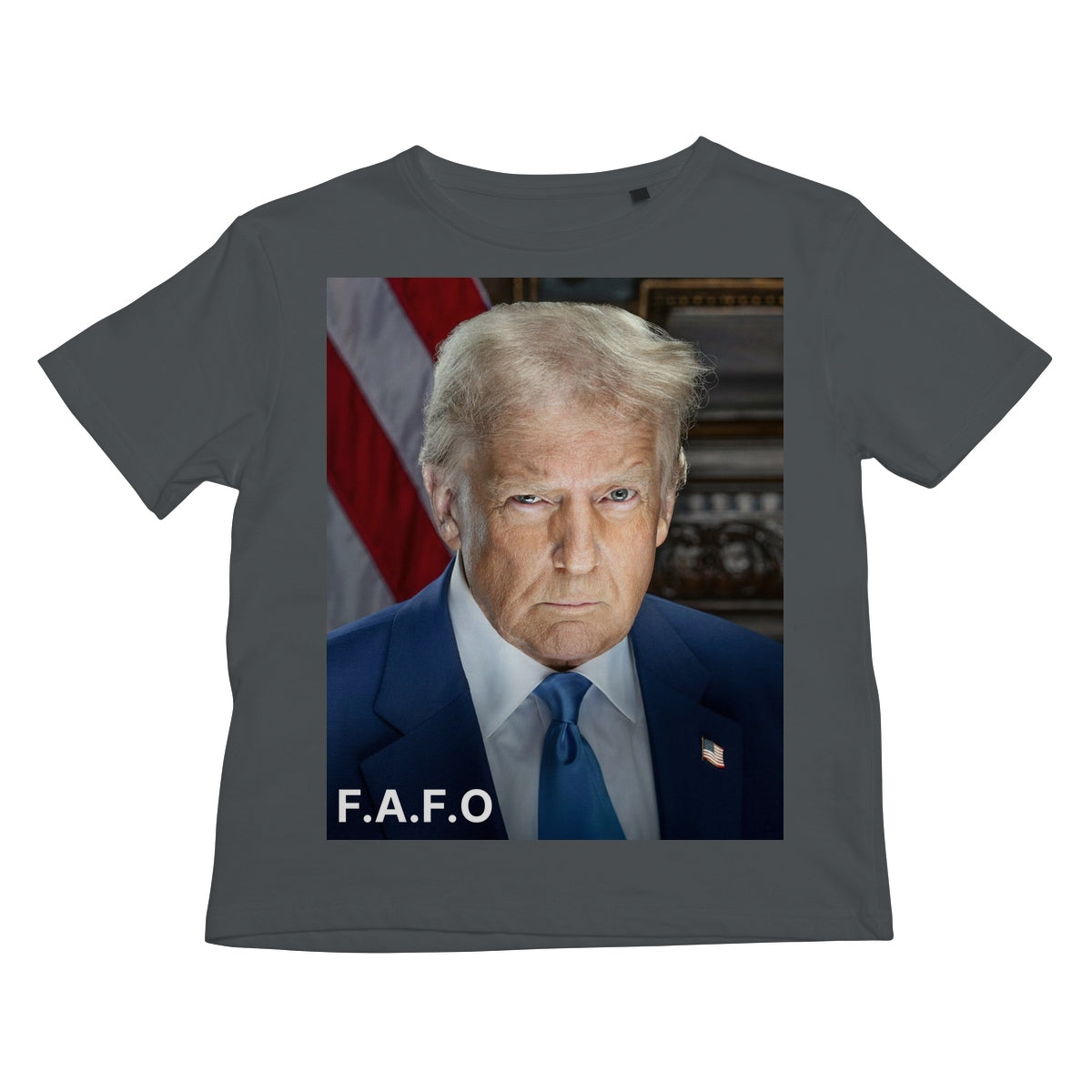 DONALD TRUMP - FAFO Kids T-Shirt Apparel Prodigi XS Charcoal