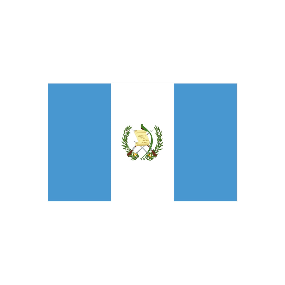 Guatemala Flag Tattoo (Temporary) Tattoos Prodigi 4"x6"  