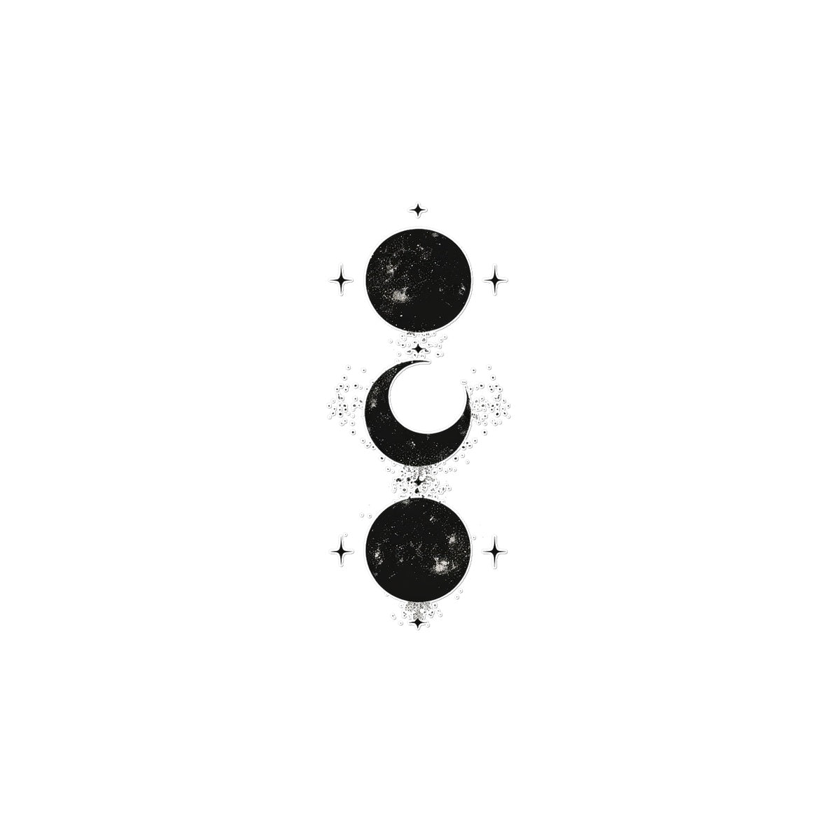 Moon by Moon Temporary Tattoo Tattoos Prodigi 4"x6"  