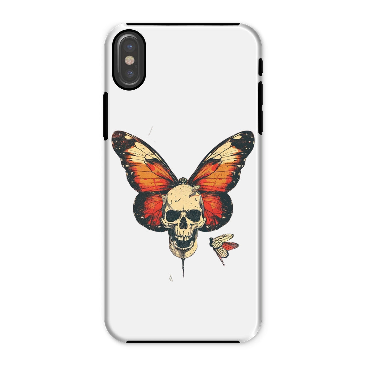 Butterfly With Skeleton Face Tough Phone Case Phone & Tablet Cases Prodigi iPhone X Gloss 