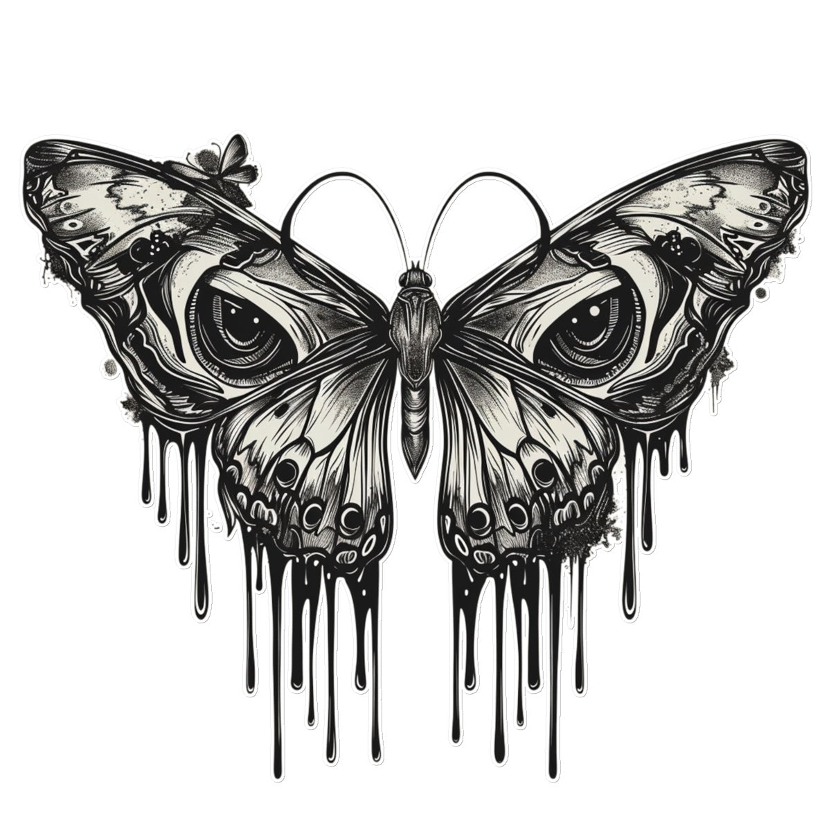 Rorschach Butterfly Tattoo (Temporary) Tattoos Prodigi 8"x8"  