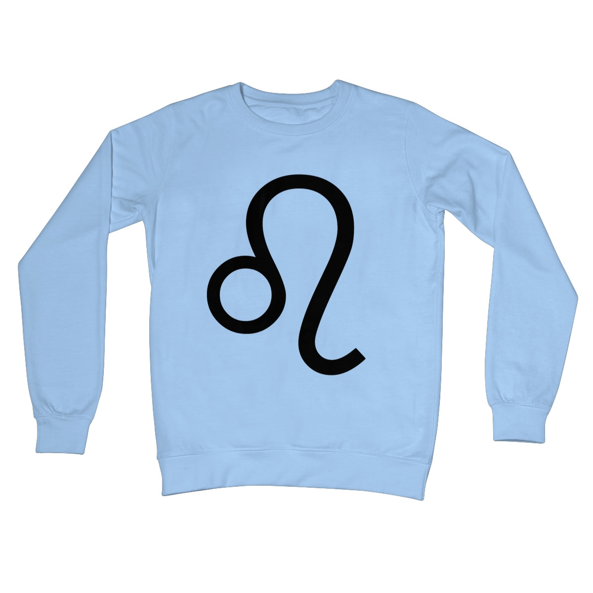 Leo Zodiac Sign Crew Neck Sweatshirt Apparel Prodigi S Sky Blue 