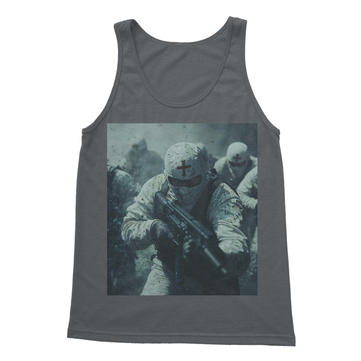 GODS Super Soldiers Softstyle Tank Top Apparel Prodigi S Charcoal