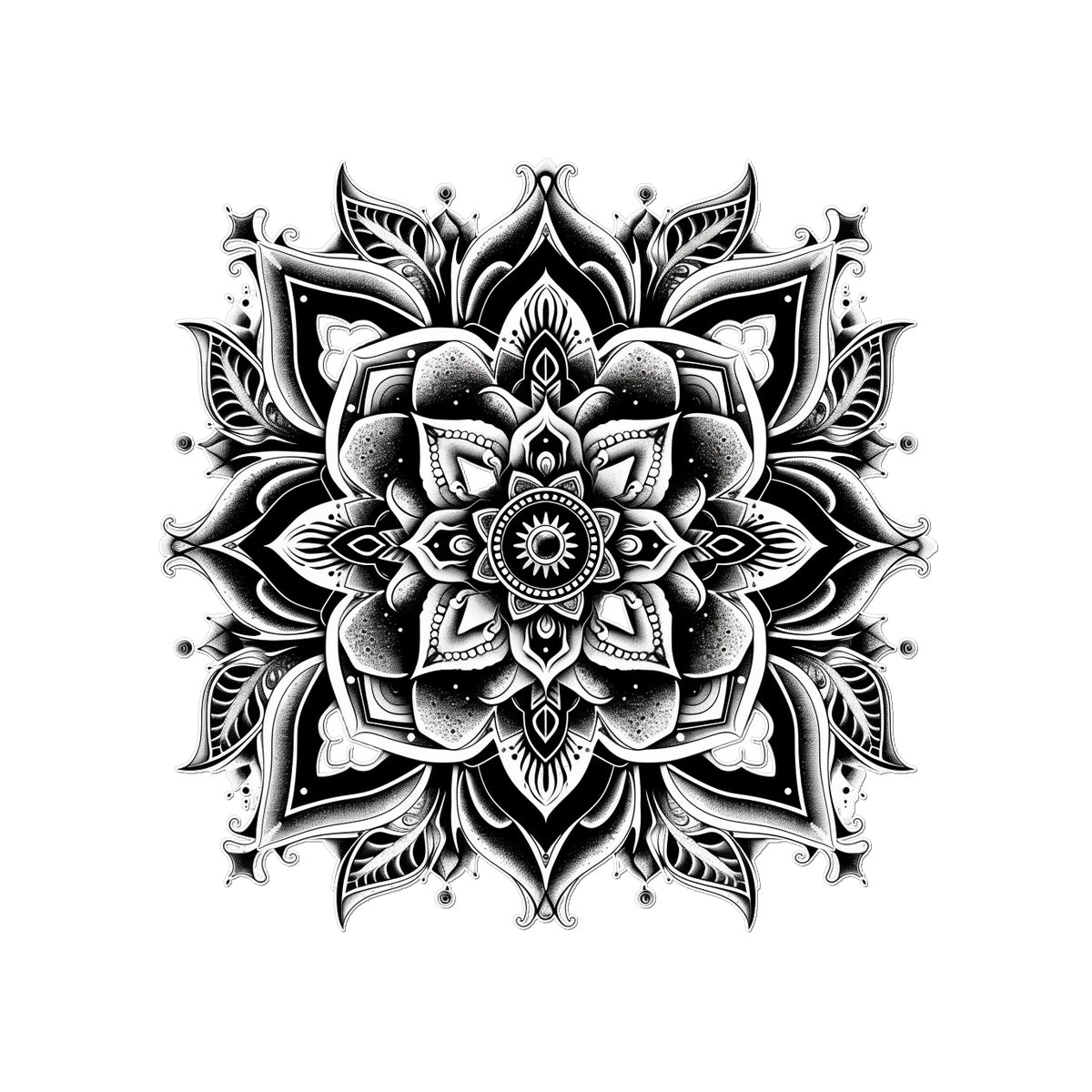 Symmetrical Pattern 5 Temporary Tattoo Tattoos Prodigi 3"x4"  