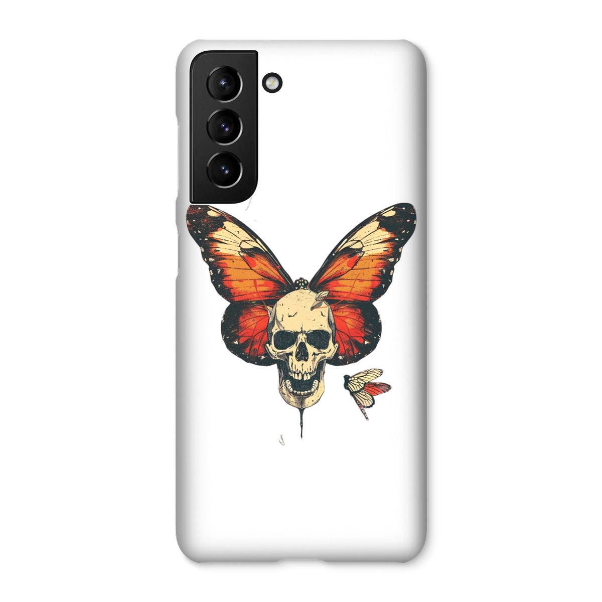 Butterfly With Skeleton Face Snap Phone Case Phone & Tablet Cases Prodigi Samsung Galaxy S21 Gloss 