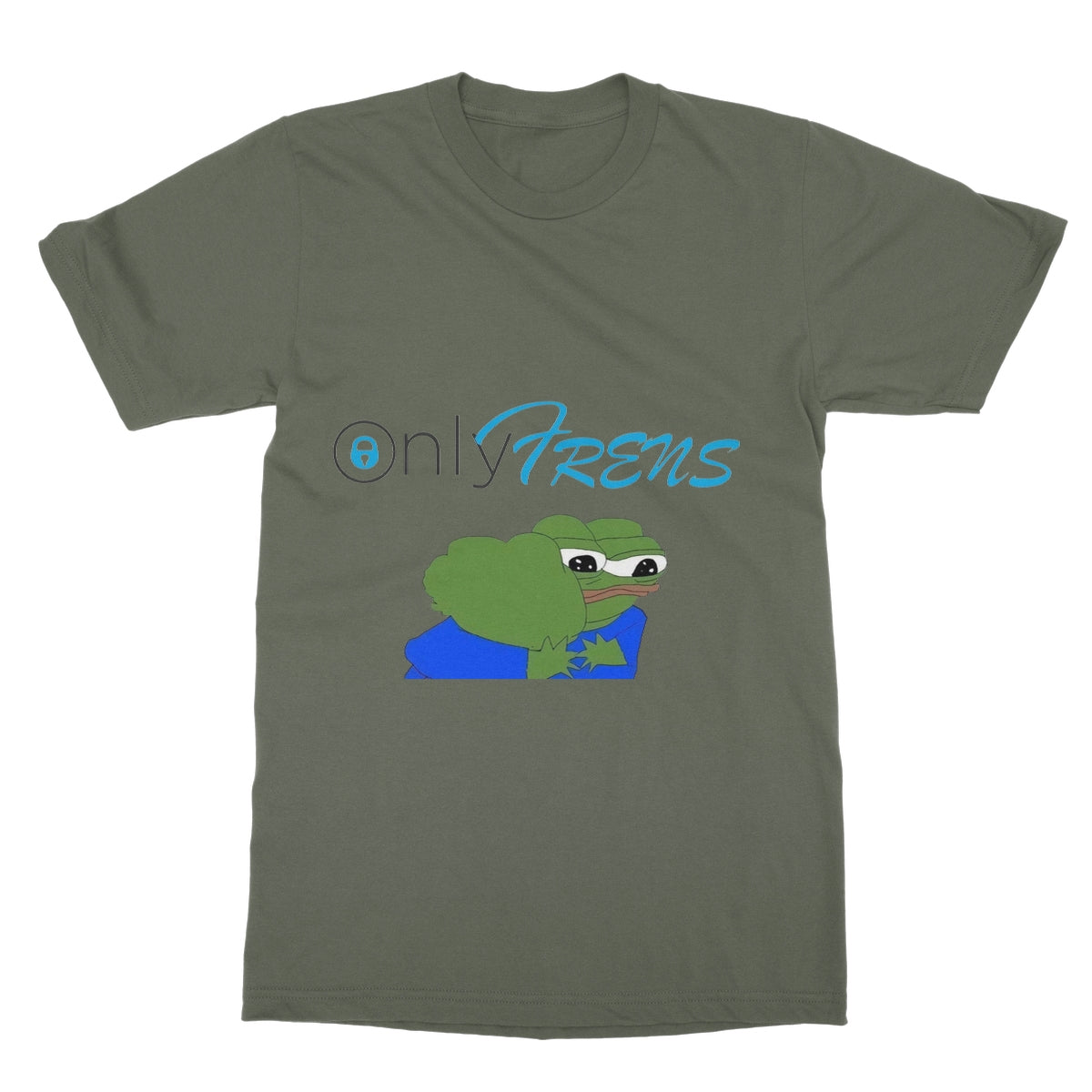 ONLY FRENS - GM PEPE FROG Softstyle T-Shirt Apparel Prodigi